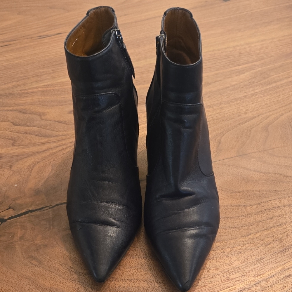 Aquatalia Black Leather Ankle Boots